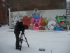 Tv Rijmond filming the Cats Vs Dogs wall.